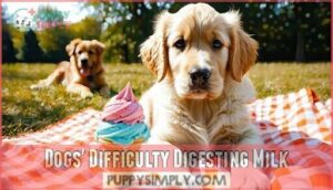 dogs' difficulty digesting milk