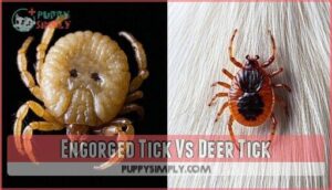 engorged tick vs deer tick