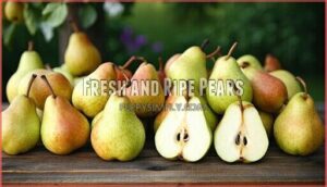 fresh and ripe pears