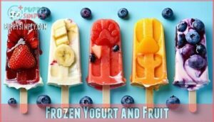 frozen yogurt and fruit