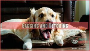 gagging and retching