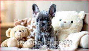 grey french bulldog care