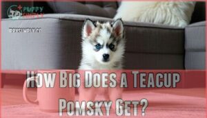 how big does a teacup pomsky get