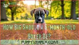 how big should a 6-month-old boxer be