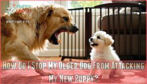how do i stop my older dog from attacking my new puppy