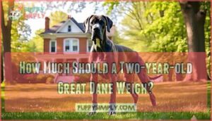 how much should a two-year-old great dane weigh