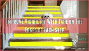 improve visibility with tape on the edges of each step