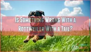 is something wrong with a rottweiler with a tail