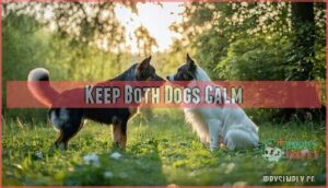 keep both dogs calm