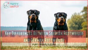 key differences between serbian rottweiler and german rottweiler