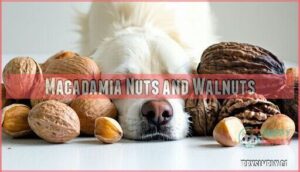 macadamia nuts and walnuts