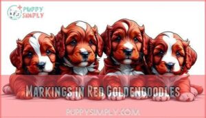 markings in red goldendoodles