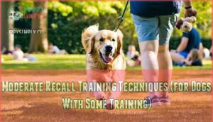 moderate recall training techniques (for dogs with some training)