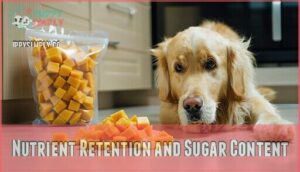 nutrient retention and sugar content