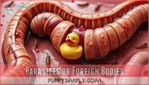 parasites or foreign bodies