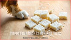 preparing rice cakes for dogs