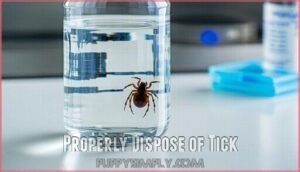 properly dispose of tick