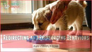 redirecting and reinforcing behaviors