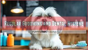 regular grooming and dental hygiene