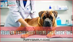 regular veterinary visits and check-ups