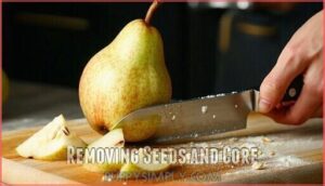 removing seeds and core