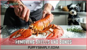 removing shells and bones