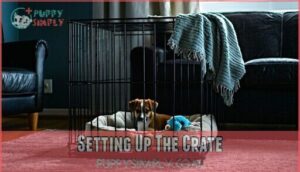 setting up the crate