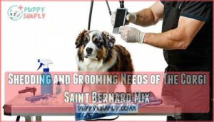 shedding and grooming needs of the corgi saint bernard mix