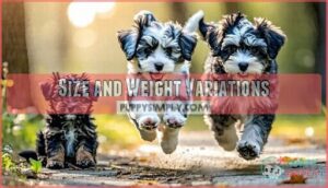 size and weight variations