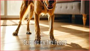 sliding on the floor