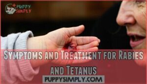 symptoms and treatment for rabies and tetanus