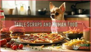 table scraps and human food