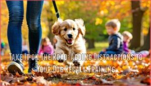 take it on the road: adding distractions to your dog recall training
