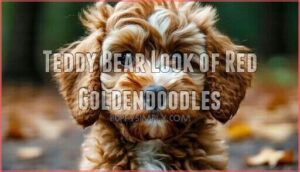 teddy bear look of red goldendoodles