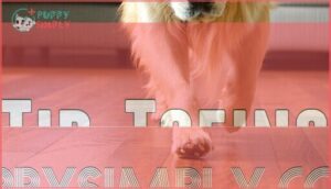 tip-toeing
