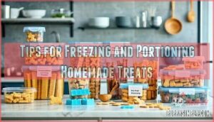 tips for freezing and portioning homemade treats