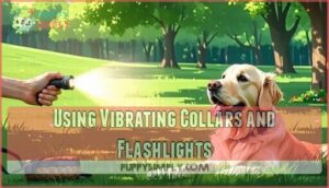 using vibrating collars and flashlights