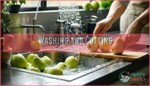 washing and cutting