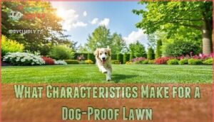 what characteristics make for a dog-proof lawn