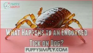 what happens to an engorged tick on dog