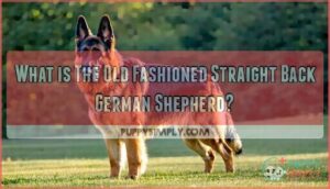 what is the old fashioned straight back german shepherd