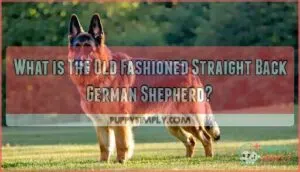 what is the old fashioned straight back german shepherd