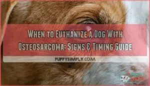 what right time euthanize dog with osteosarcoma