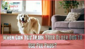 when can you train your older dog to use pee pads