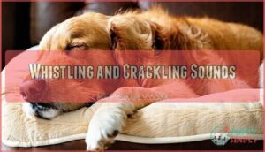 whistling and crackling sounds