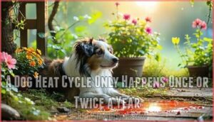 a dog heat cycle only happens once or twice a year