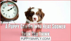 a puppy can go into heat sooner than you think