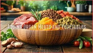 adding organ meats and vegetables