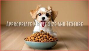 appropriate kibble size and texture
