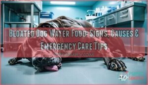 bloated dog water food